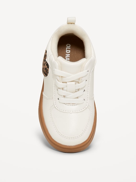 Image number 2 showing, Faux-Leather Sneakers for Toddler Girls