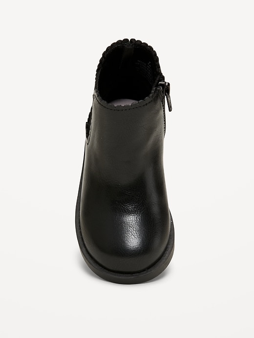 View large product image 2 of 4. Faux-Leather Chelsea Boots for Toddler Girls
