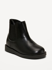 Image number 1 showing, Faux-Leather Chelsea Boots for Toddler Girls