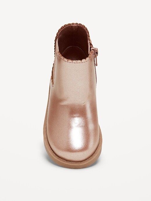 Image number 2 showing, Shiny Faux-Leather Chelsea Boots for Toddler Girls