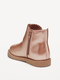 Image number 3 showing, Shiny Faux-Leather Chelsea Boots for Toddler Girls