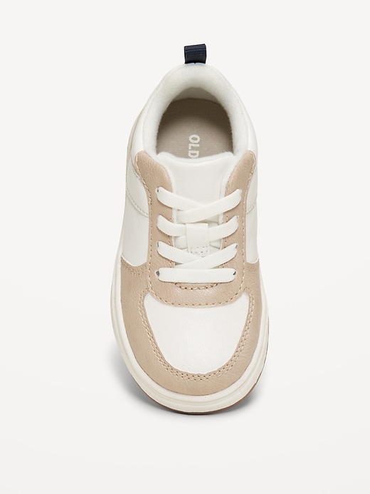 Image number 2 showing, Faux-Leather Sneakers for Toddler Boys