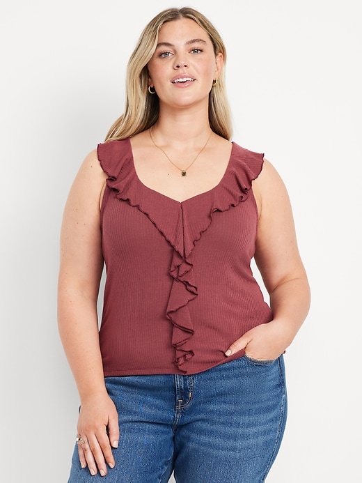 Image number 6 showing, Sleeveless Ruffle Top