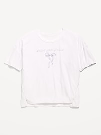 Image number 3 showing, CloudMotion Cropped Graphic Performance T-Shirt for Girls