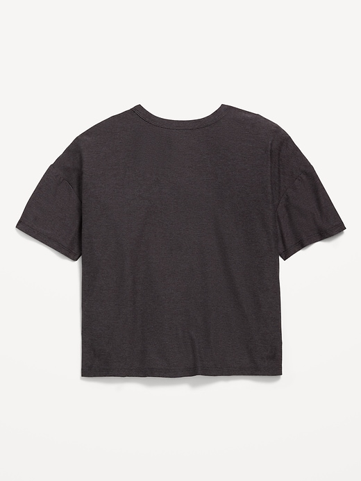 Image number 4 showing, CloudMotion Cropped Graphic Performance T-Shirt for Girls