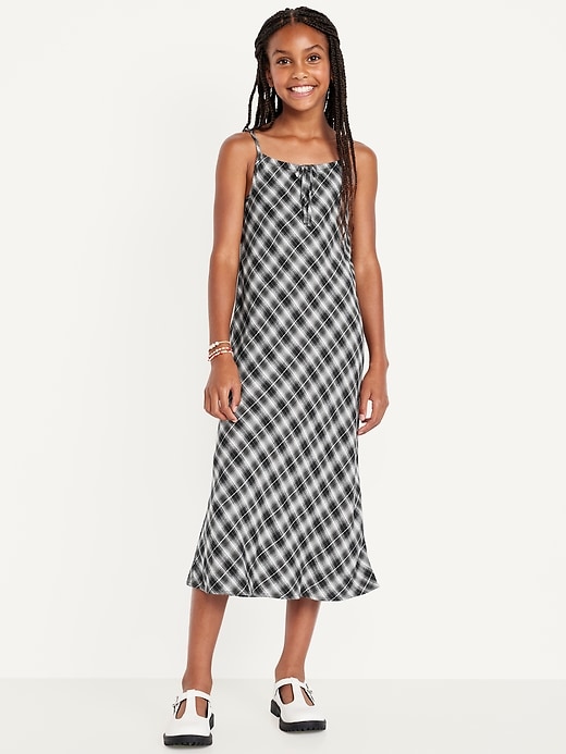View large product image 1 of 3. Printed Sleeveless Fit and Flare Maxi Dress for Girls