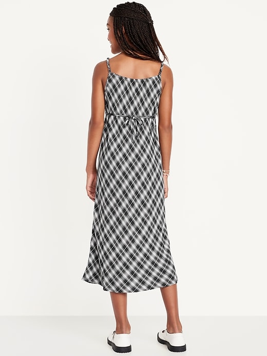 View large product image 2 of 3. Printed Sleeveless Fit and Flare Maxi Dress for Girls