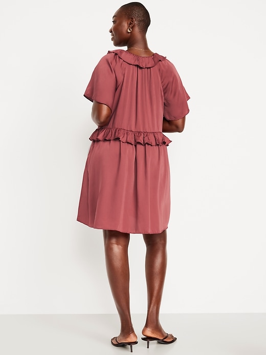Image number 5 showing, Satin Ruffle Mini Dress