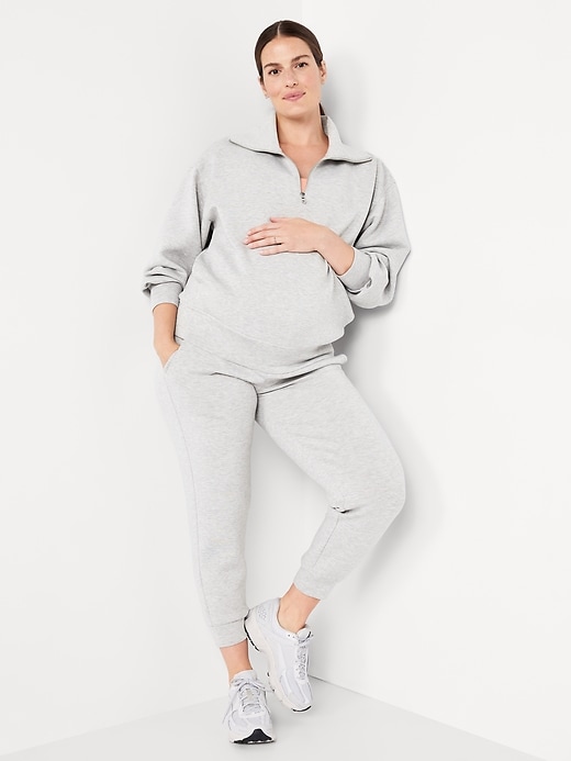 Image number 3 showing, Maternity Bounce Fleece Half-Zip Pullover
