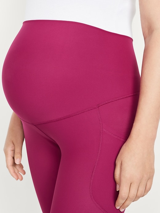 Image number 5 showing, Maternity Full-Panel PowerSoft 7/8 Leggings