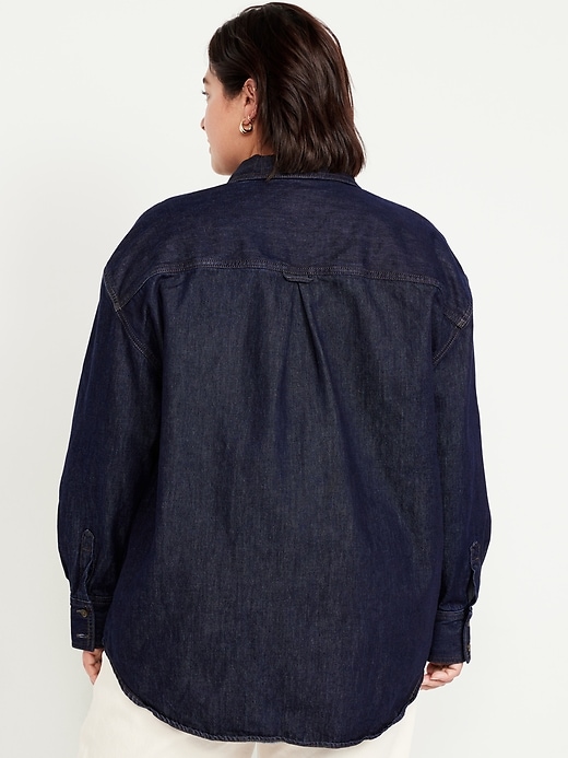 Image number 6 showing, Boyfriend Button-Down Jean Tunic