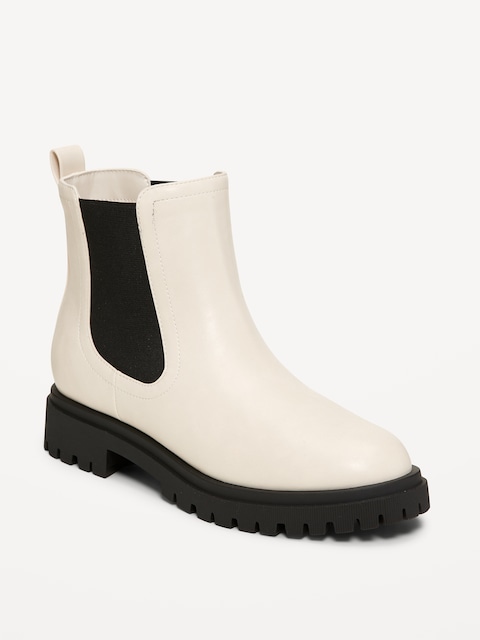 Bottines Chelsea pour femme - Ivoire