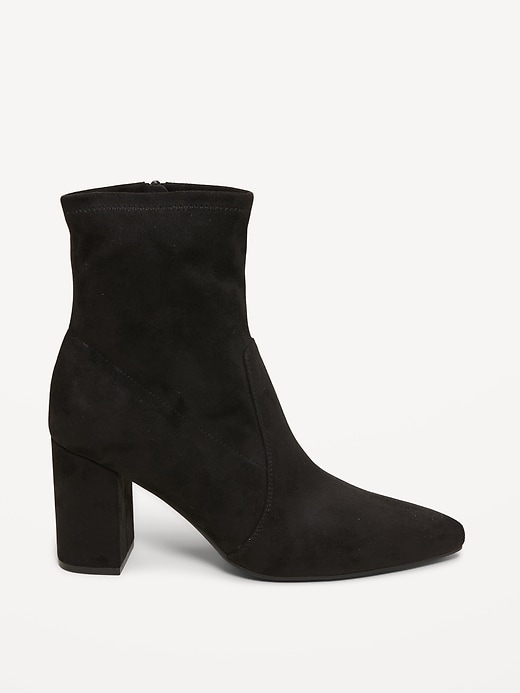 L'image numéro 4 présente Bottines à talon en suédine pour femme