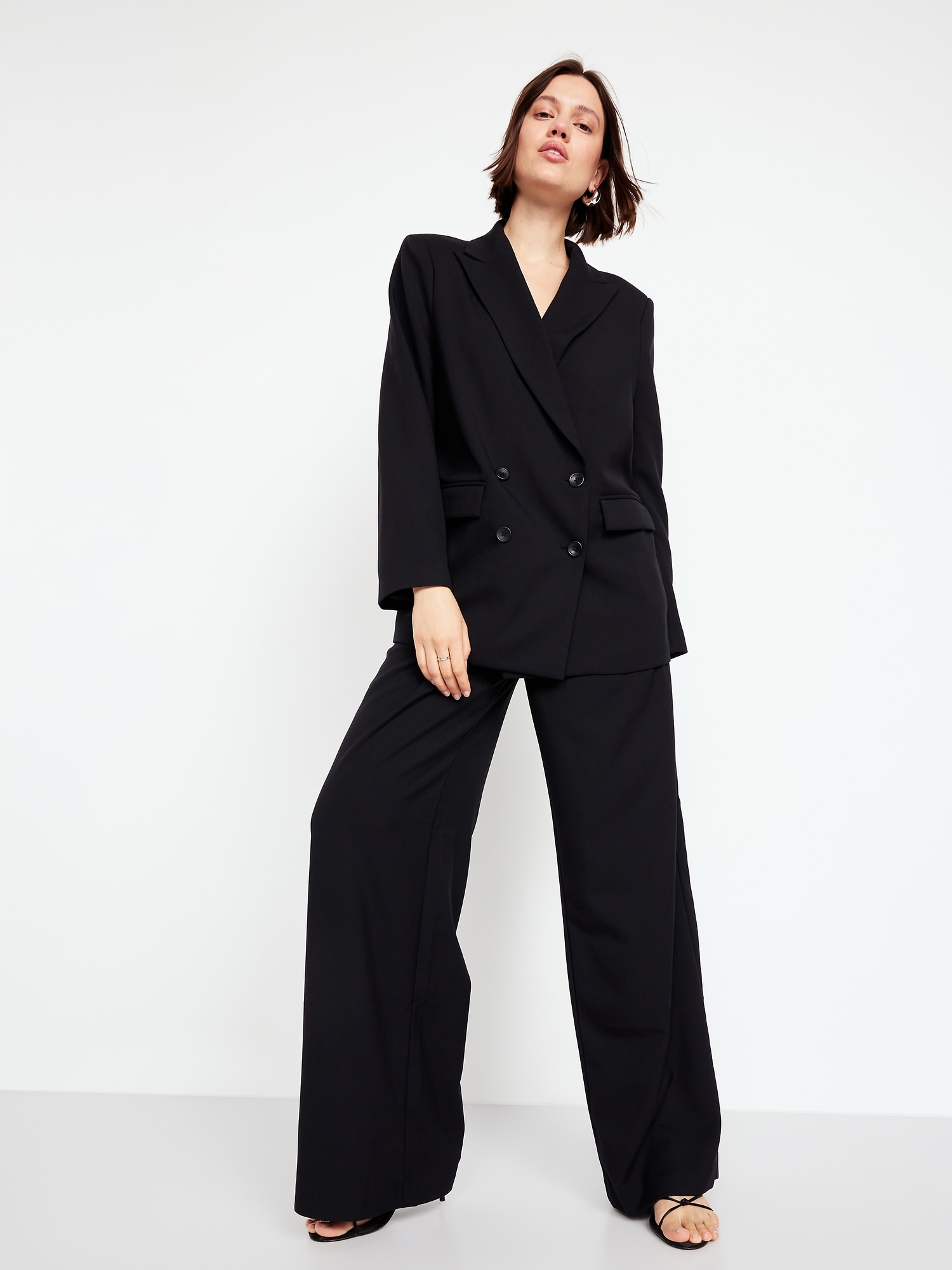 Oversized Double-Breasted Blazer | Old Navy