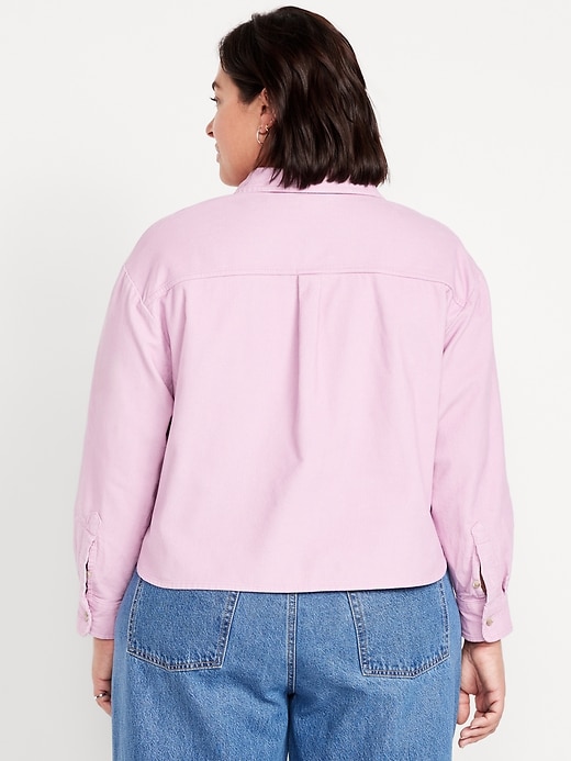 Image number 8 showing, Cropped Button-Down Corduroy Shirt