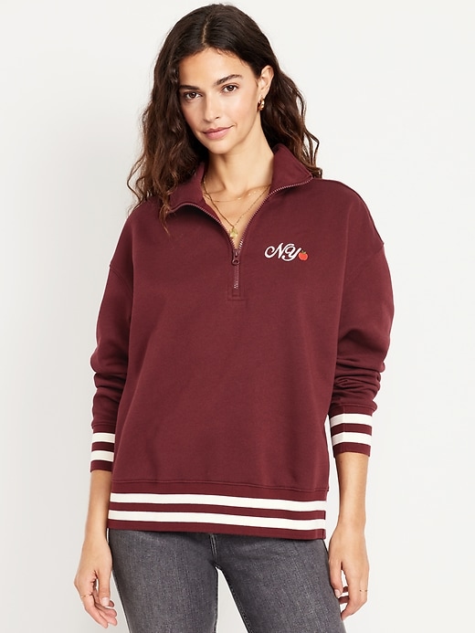 Image number 1 showing, SoComfy Oversized Half-Zip Sweatshirt