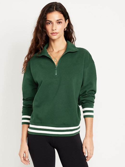 Image number 1 showing, SoComfy Oversized Half-Zip Sweatshirt