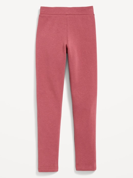 Image number 1 showing, High-Waisted Full-Length Fleece Leggings for Girls