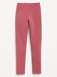 Image number 1 showing, High-Waisted Full-Length Fleece Leggings for Girls