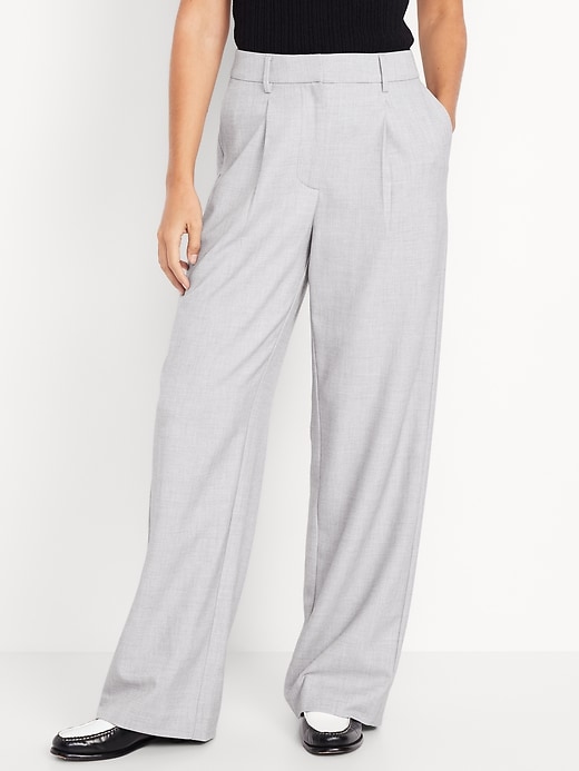 L'image numéro 2 présente Pantalon de tailleur Taylor à taille très haute et à jambe large