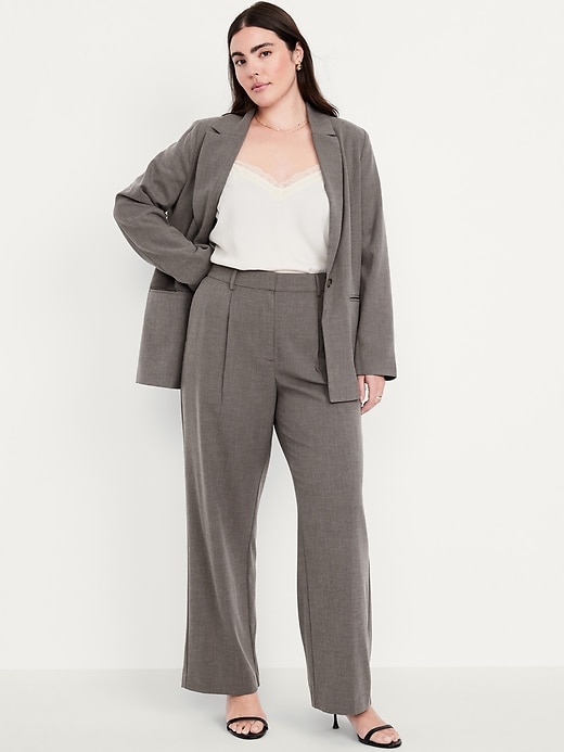 L'image numéro 5 présente Pantalon de tailleur Taylor à taille très haute et à jambe large