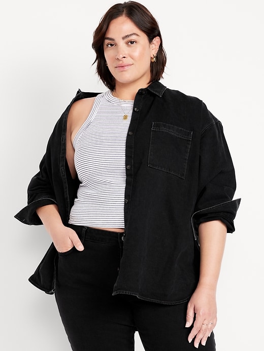Image number 6 showing, Denim Button-Down Boyfriend Shirt