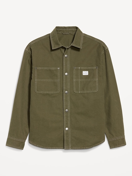 Image number 4 showing, Oversized Canvas Workwear Shacket