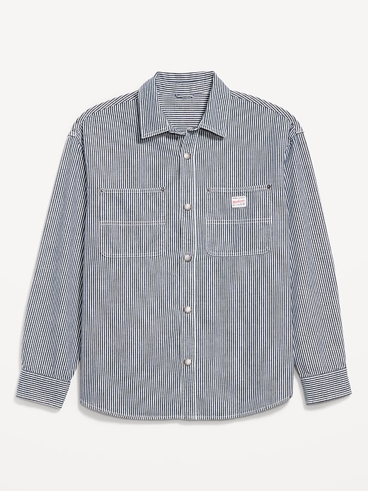 Image number 4 showing, Oversized Striped Workwear Shacket