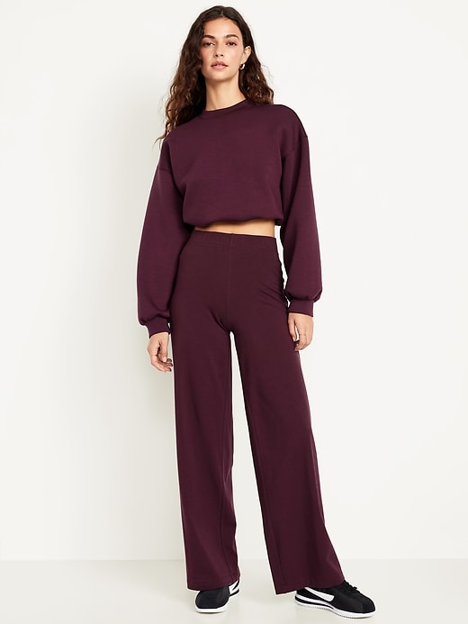 Image number 1 showing, High-Waisted Fashion Wide-Leg Leggings