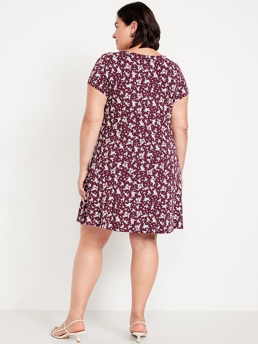 Image number 6 showing, Short-Sleeve Mini Swing Dress