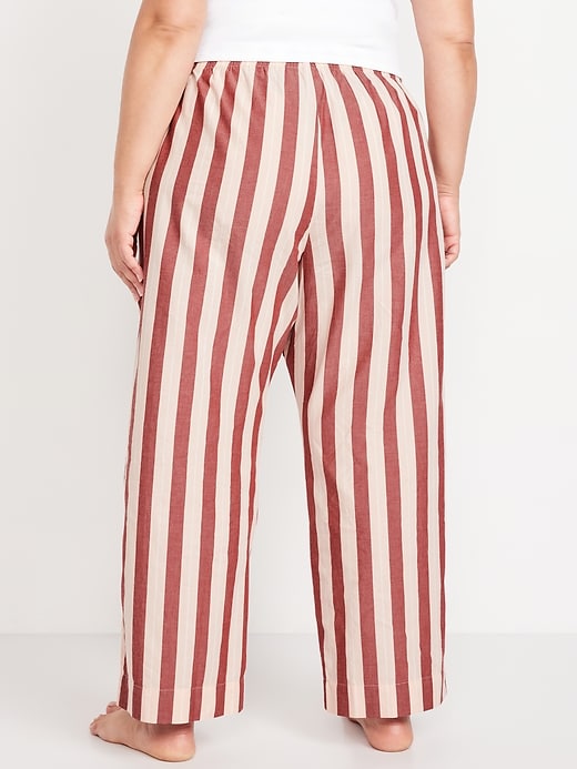 Image number 8 showing, High-Waisted Poplin Pajama Pant