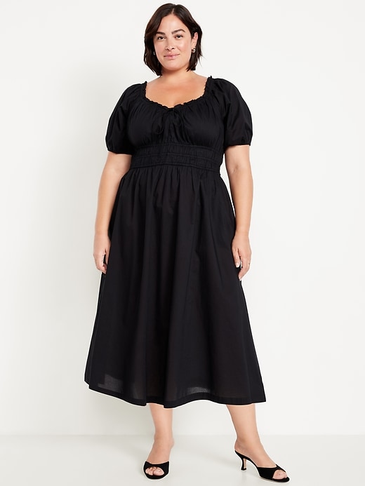 Image number 5 showing, Fit & Flare Puff-Sleeve Midi Dress