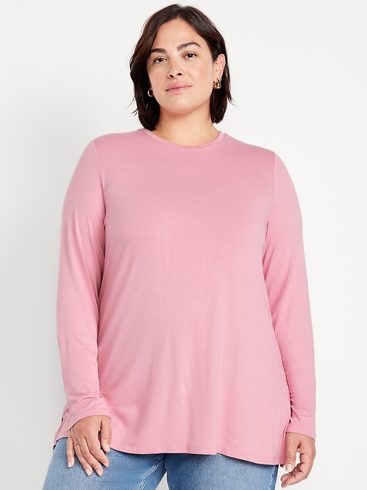 Image number 6 showing, Luxe Long-Sleeve Crew-Neck Tunic
