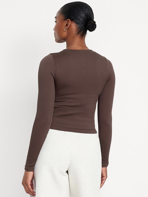 Image number 2 showing, Exhale Seamless Fitted Rib T-Shirt