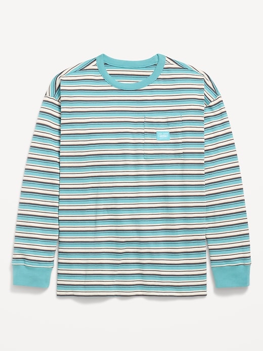 View large product image 1 of 2. Oversized Long-Sleeve Pocket T-Shirt for Boys