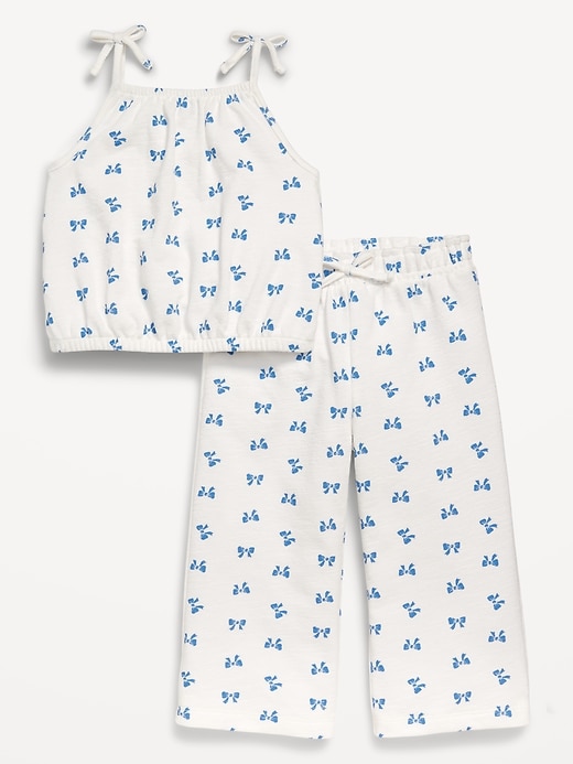View large product image 2 of 2. Printed Cinched-Hem Cami and Wide-Leg Pants Set for Toddler Girls