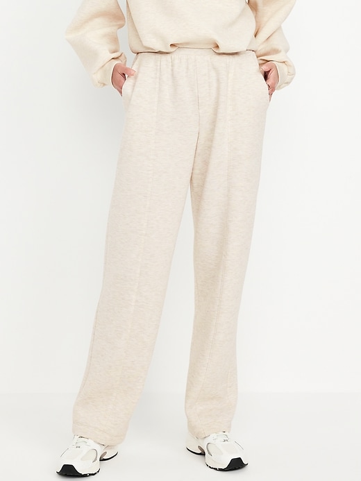 Image number 1 showing, High-Waisted Bounce Fleece Trouser Sweatpants