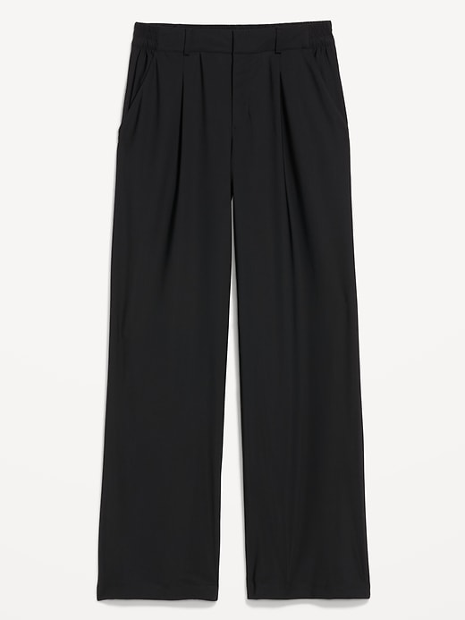 L'image numéro 1 présente Pantalon tailleur Tech élégant jambe large à taille haute