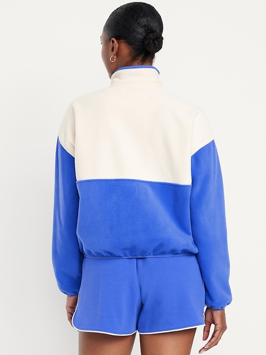 Image number 2 showing, Oversized Performance Microfleece Cropped Half Zip