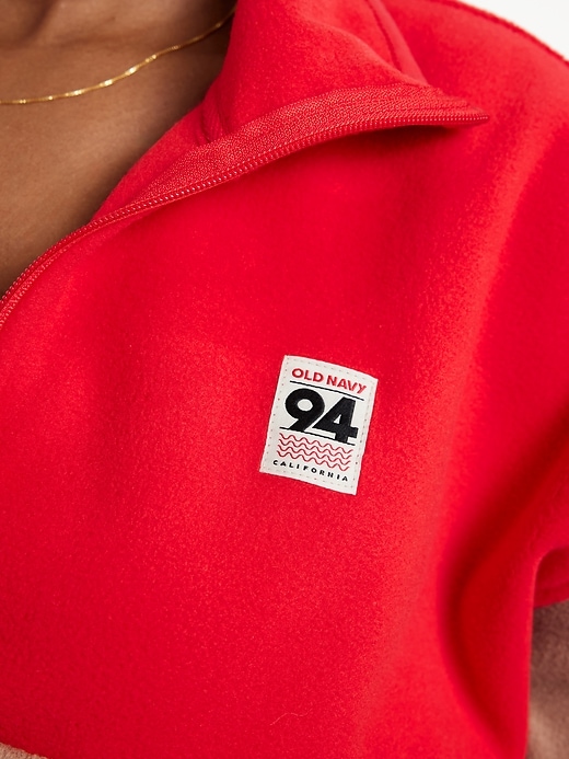 Image number 6 showing, Oversized Performance Microfleece Cropped Half Zip