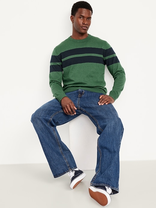 Image number 3 showing, Chest-Stripe Crew-Neck Sweater