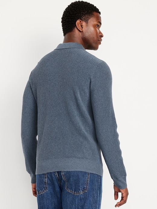 Image number 2 showing, Long-Sleeve Sweater-Knit Polo