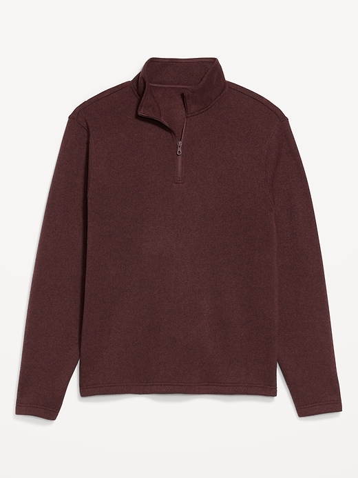 Image number 4 showing, Sweater-Knit Fleece Quarter-Zip Pullover