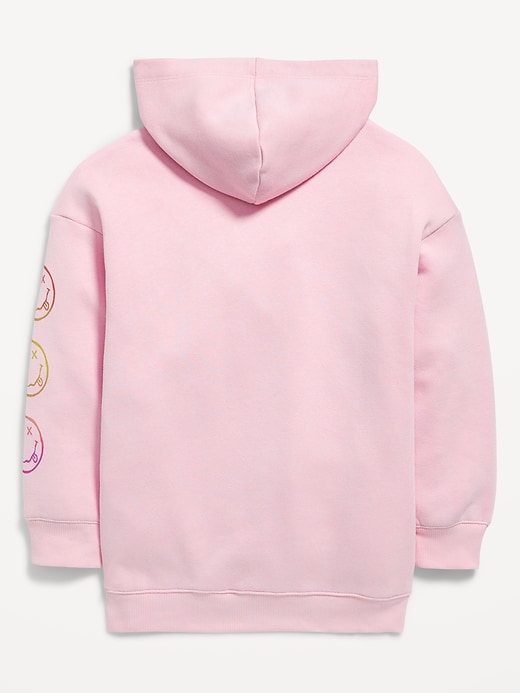 Image number 3 showing, Nirvana™ Oversized Graphic Tunic Pullover Hoodie for Girls