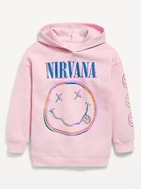 Image number 1 showing, Nirvana™ Oversized Graphic Tunic Pullover Hoodie for Girls