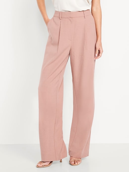 L'image numéro 2 présente Pantalon de tailleur Taylor à taille très haute et à jambe large