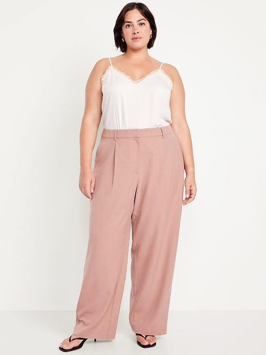 L'image numéro 7 présente Pantalon de tailleur Taylor à taille très haute et à jambe large