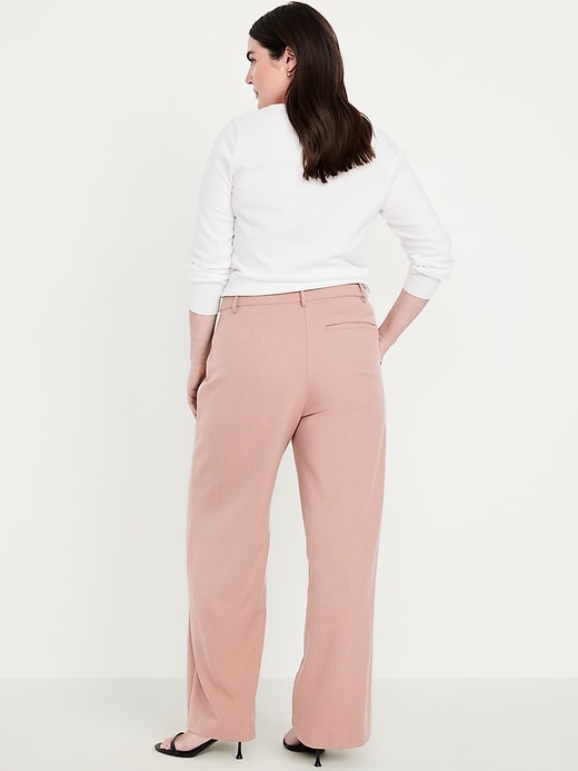 L'image numéro 6 présente Pantalon de tailleur Taylor à taille très haute et à jambe large