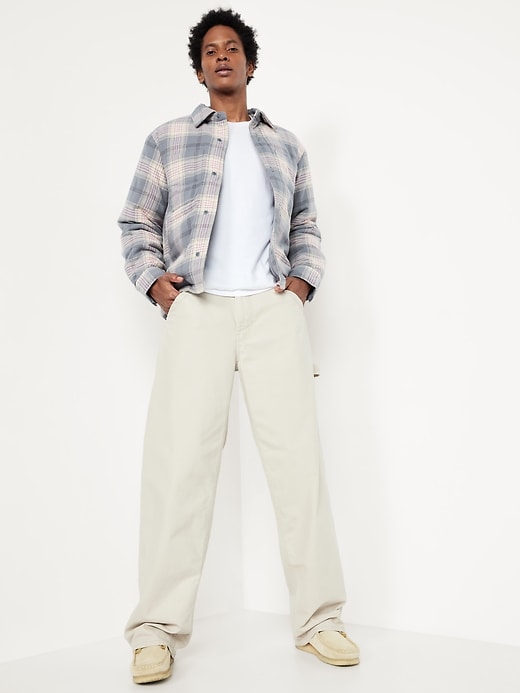 Image number 3 showing, Insulated Cropped Flannel Shacket