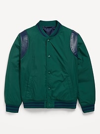 Image number 2 showing, Water-Resistant Vintage-Style Bomber Jacket for Boys